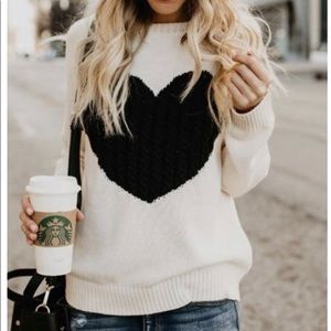 NWOT Blondie Boutique ‘With Love’ Knit Sweater
